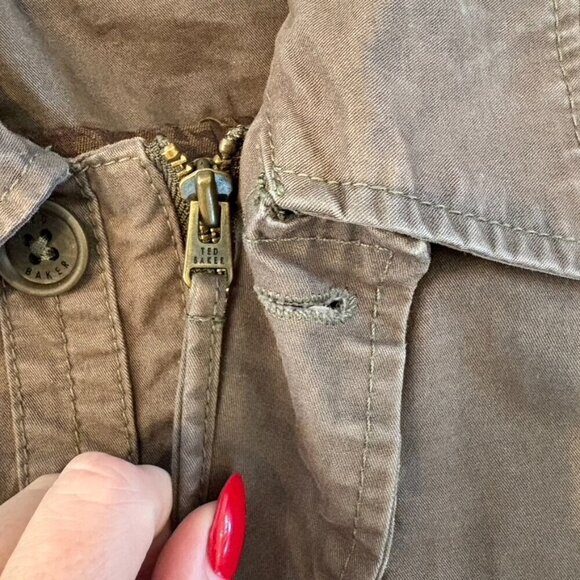 Ted Baker Moby Utility Military Field Jacket Brown Green size 6 XXL - Picture 8 of 9